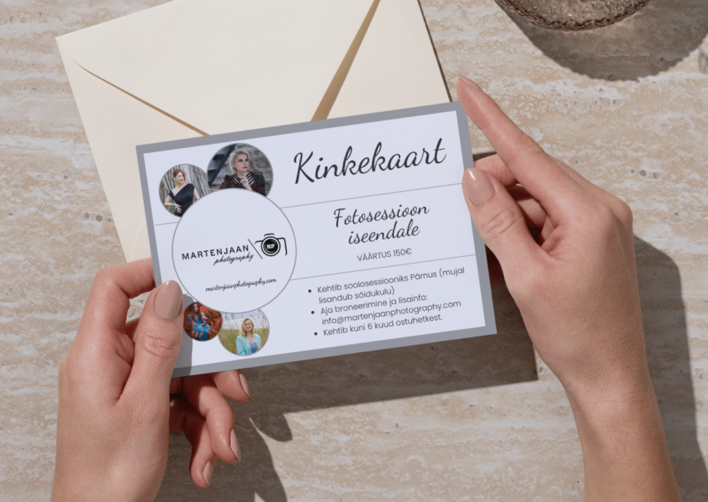 E-kinkekaart: Fotosessioon iseendale